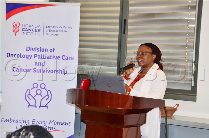 UCI board chairperson Prof Damalie Nakanjako addressing participants during the launch.