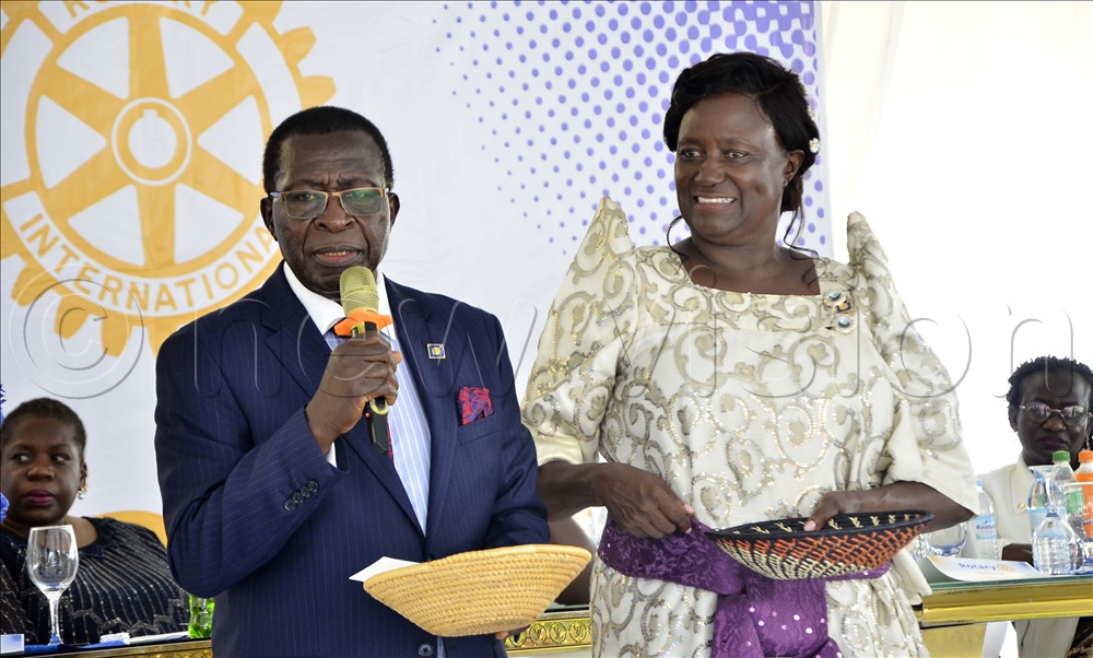 Hodge and his wife Lillibet Semakula during the thanks giving service at their country home in Ndeeba village, Busiika Town Council in Luwero district on May 01, 2026. 