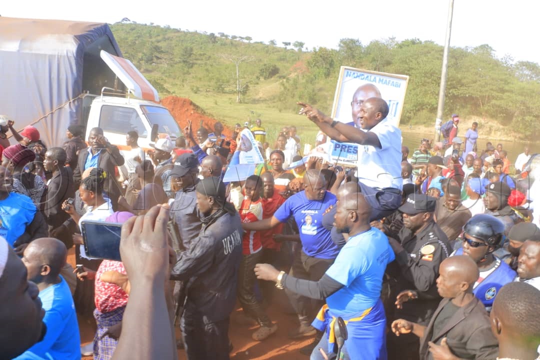 Mafabi with his supporters. (Credit: Alfred Ochwo)