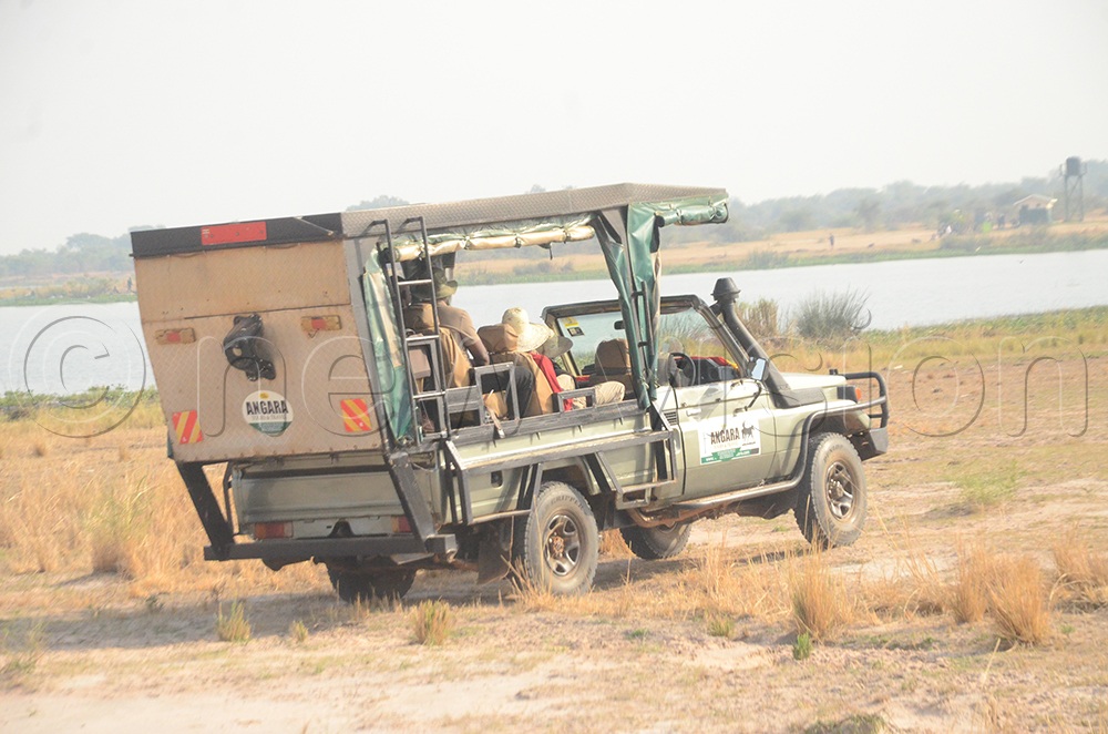 West Nile Tourism Officers, tour operators and tour guides touring Murchison falls National Park on Thursday. (Credit: Adam Gule)