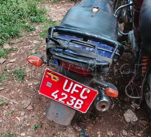 The motorcycle which the deceased was riding. (Credit: Doreen Musingo)