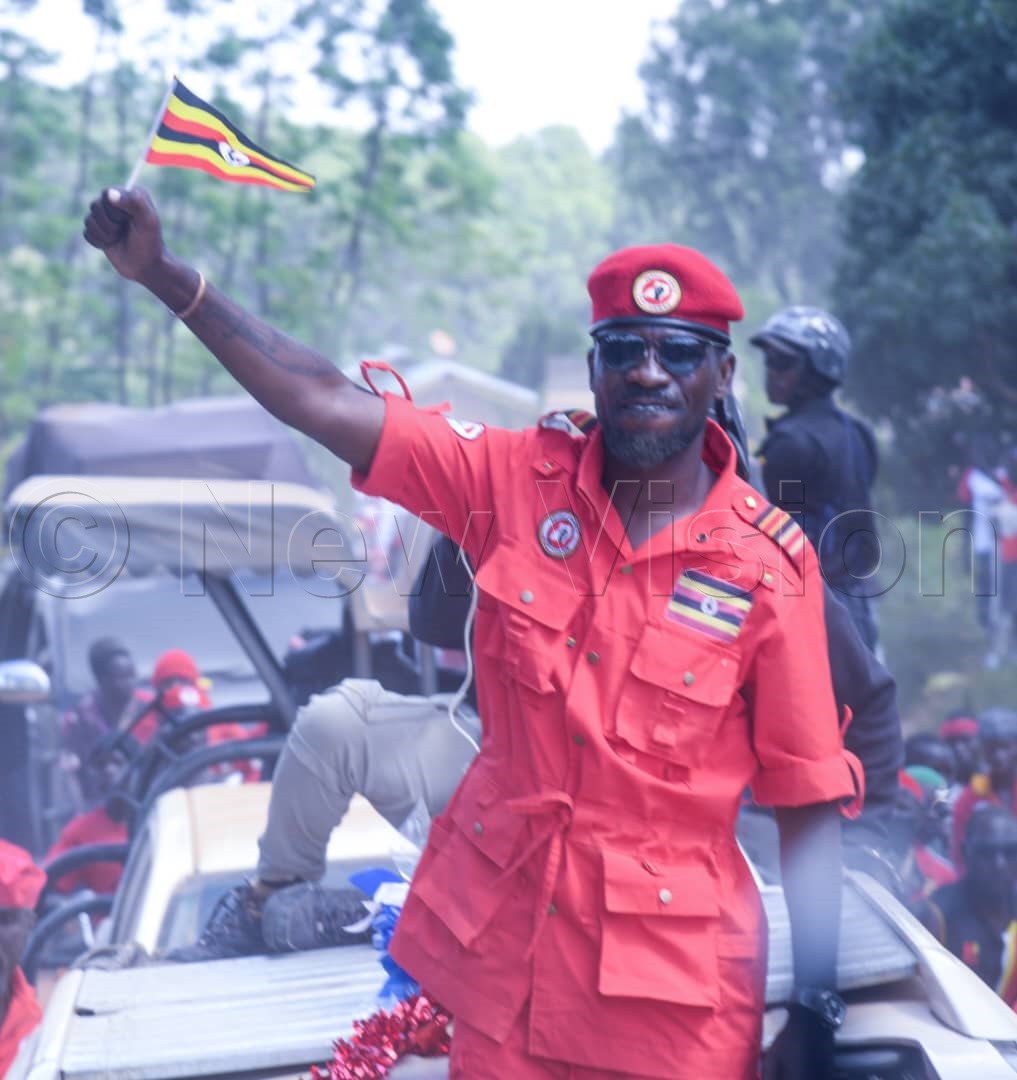 National Unity Platform (NUP) presidential candidate Robert Kyagulanyi. (Credit: Ponsiano Nsimbi)