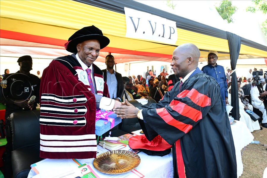 The Vice Chancellor, Kampala University, Prof. Al Hajji Badru Kateregga, presided over the award of certificates to the students at a ceremony attended by the Butambala District Woman legislator, Lydia Mirembe. &nbsp;