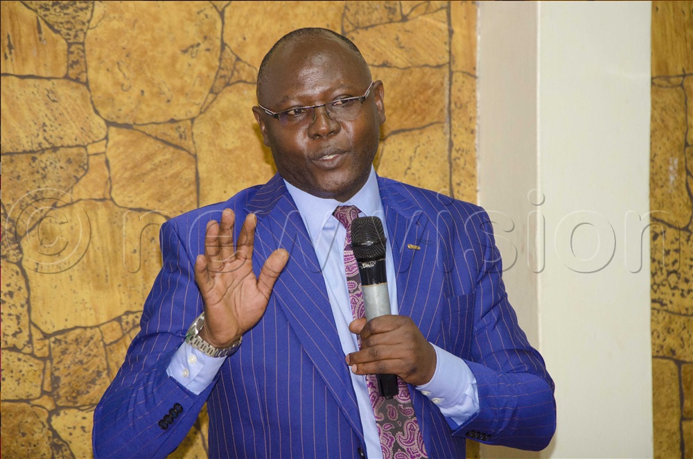 Charles Kamuli, Head of Witness Protection Unit in the Office of the Director of Public Prosecutions remarking during the dialogue. 