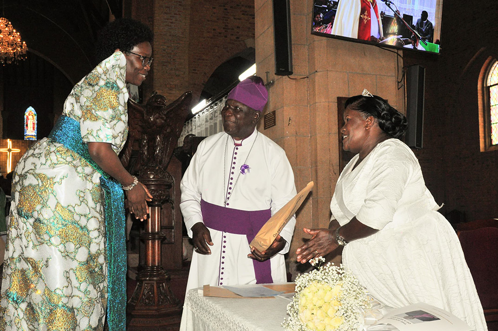 President Yoweri Museveni also congratulated the retired Bishop of Mukono on his 81st birthday and 15th wedding anniversary in a message delivered by Lands Minister Judith Nabakooba. (Courtesy photo)