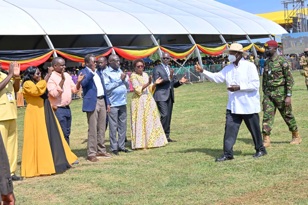 President Yoweri Museveni welcomed by leaders from the Lango sub-region.