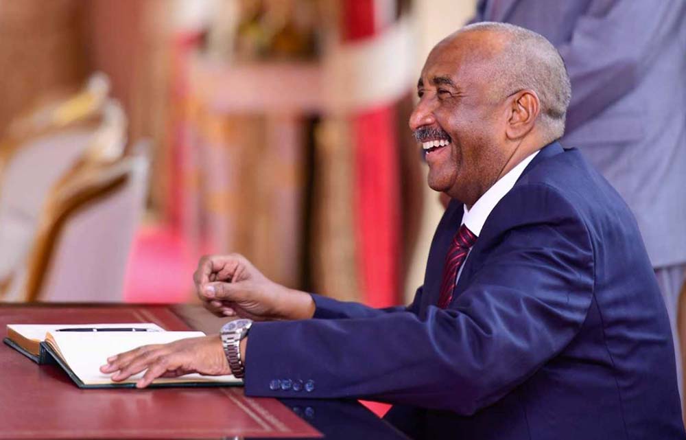 H.E Abdel Fatah al-Burhan owa Transitional Sovereign Council omuri Sudan