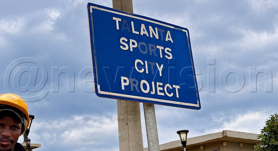 A signpost of Talanta Sports City project on Jamhuri road