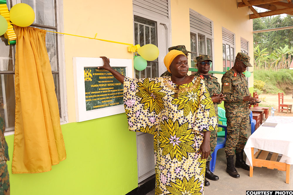 Minister Huda Oleru commissions and hands over the newly constructed Burorere Primary in Rubanda. 