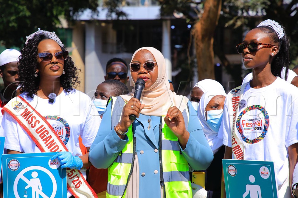 KCCA Executive Director, Sharifah Buzeki (Centre). (Credit: Miriam Najjingo)