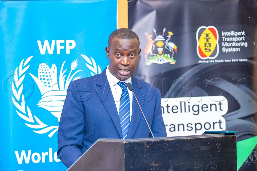 Apollo Kashanku giving his speech during the ceremony. (Credit: Barbra Kabahumuza)