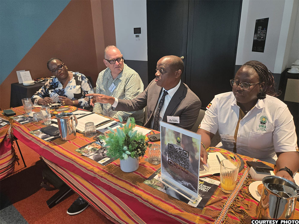 Immigration Department commissioner Col Geoffrey Kambere stresses a point at the roundtable