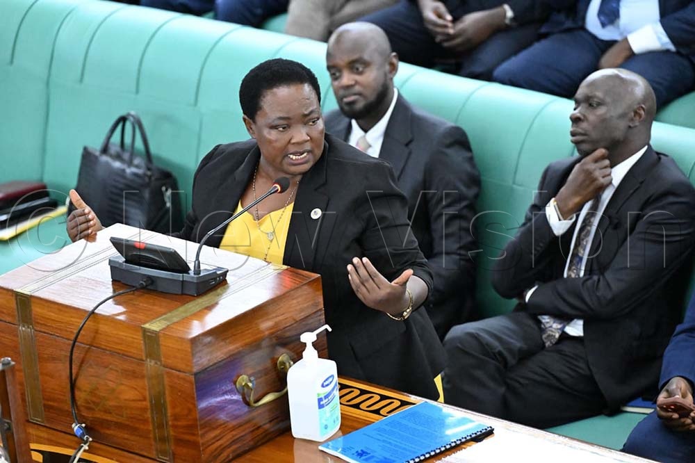 Prime Minister Robinah Nabbanja during Plenary. (Credit: Maria Wamala)