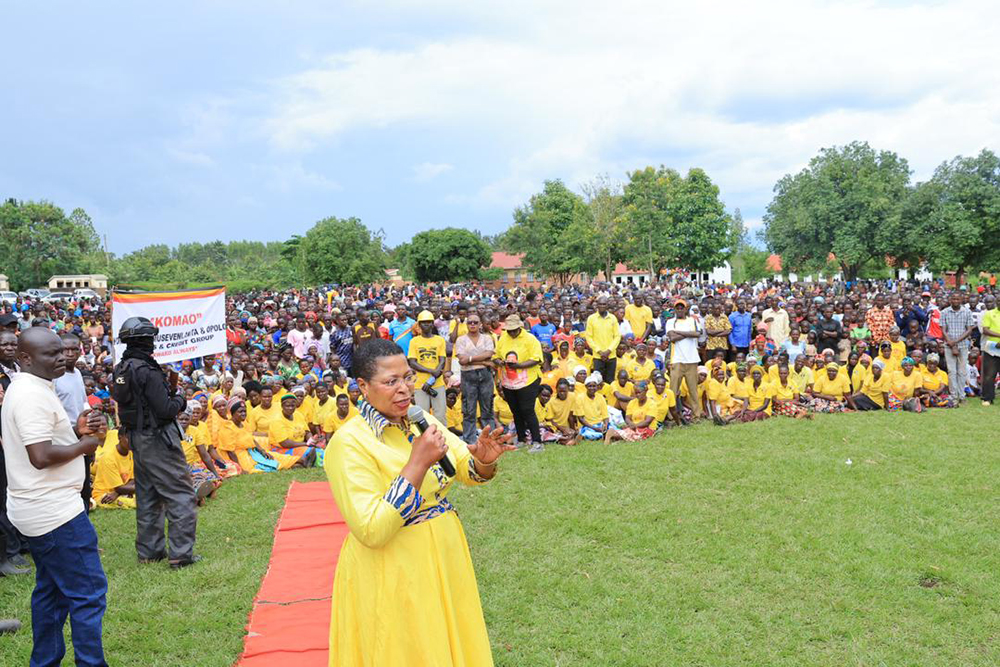 The Speaker of Parliament, Anita Annet Among, has been elected as the new chairperson of the NRM Women’s League for Kapopong village in Bukedea district. (Courtesy photo)