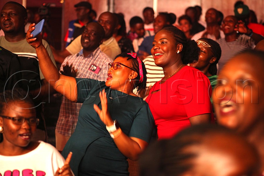 Revellers having fun at the concert