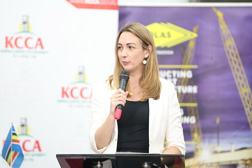 The Deputy British High Commissioner, Tiffany Kirlew speaking during the signing ceremony. (Courtesy photo)
