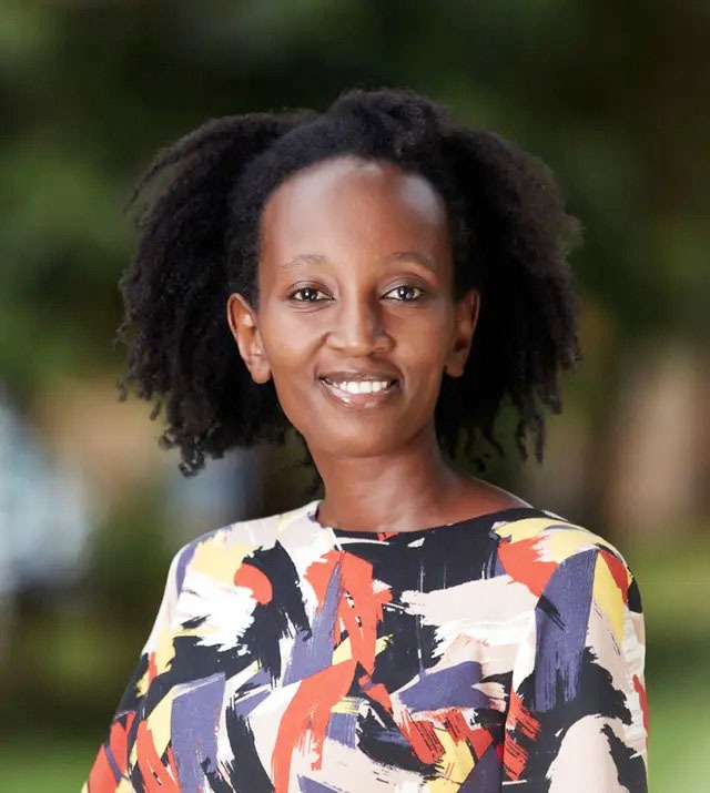 The communication and Engagement Lead at AirQo Project Makerere University, Adrine Priscah.