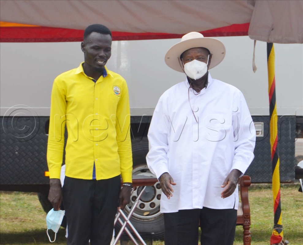 LC5 elect of Soroti district with President Yoweri Museveni in a recent function in Soroti.