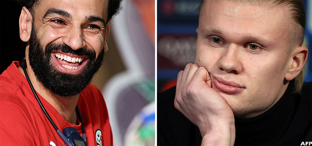 Liverpool's Mohamed Salah says he is addicted to chess while his Man City counterpart Erling Haaland says there are clear similarities between chess and football. (AFP)
