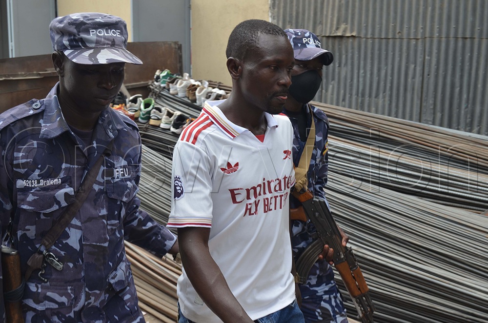 Some of the casual laborer arrested to help in the investigation. (Photo by Alfred Ochwo)