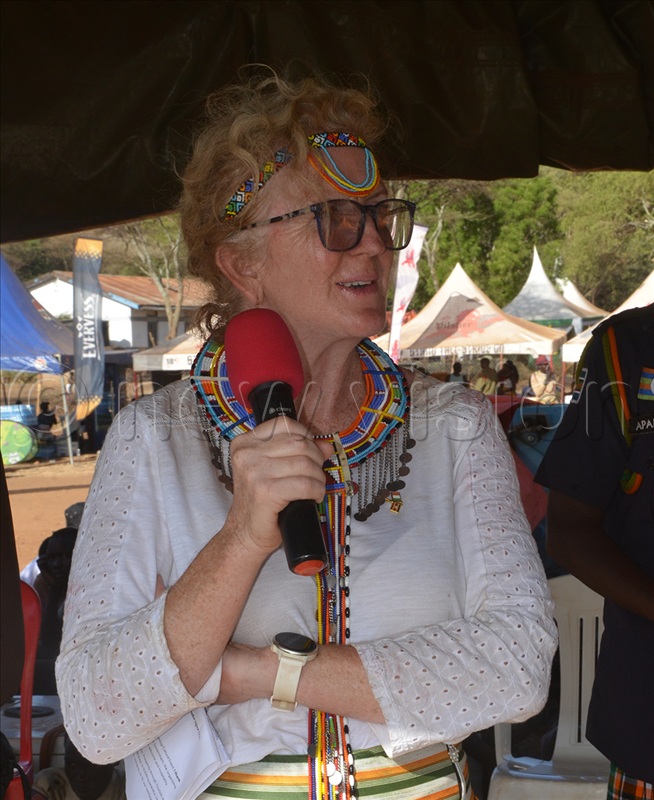 The Irish Ambassador to Uganda, Mags Gaynor, speaks at the just-concluded Karamoja annual festivities on September 12, 2026.