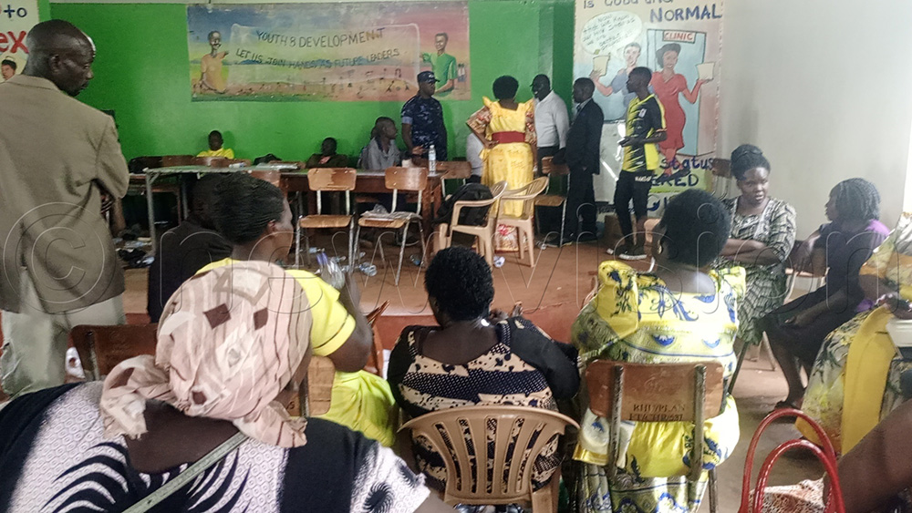 NRM women parliamentary candidates at the youth centre hall. (Photo by George Ofwono)
