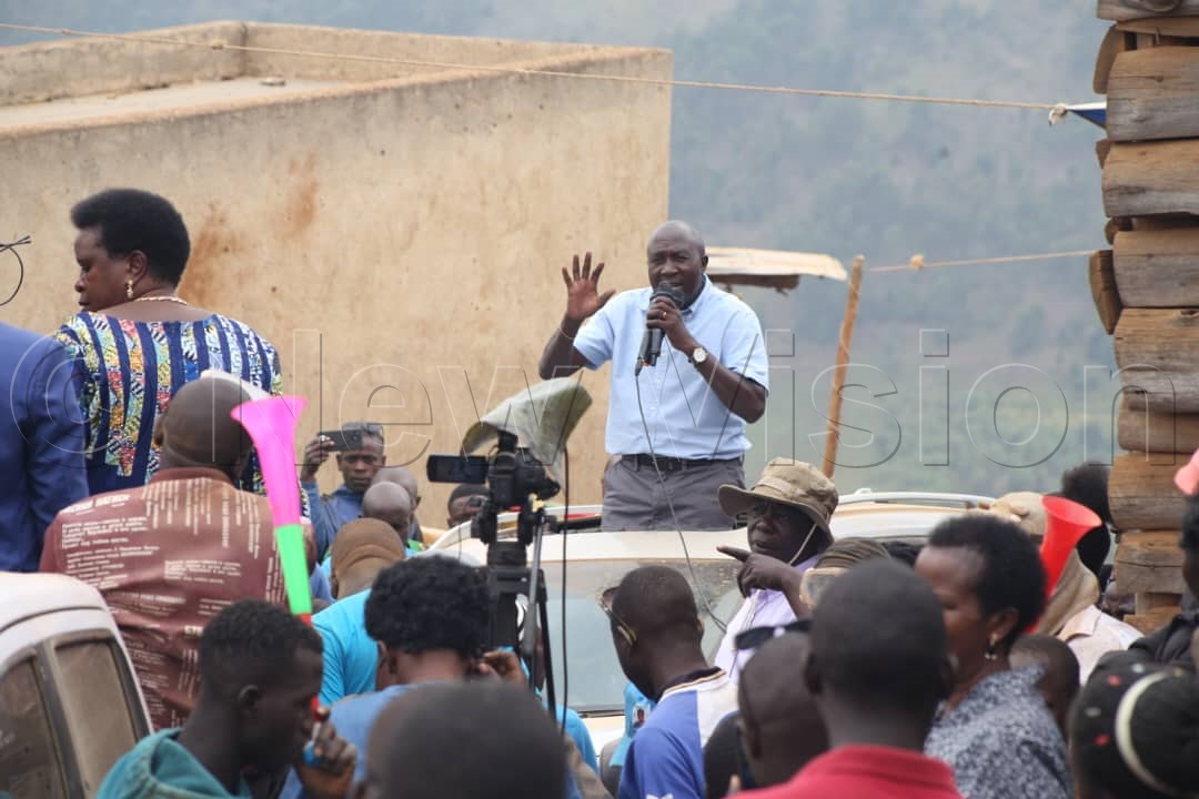 Mafabi addressing voters during the campaign trail.