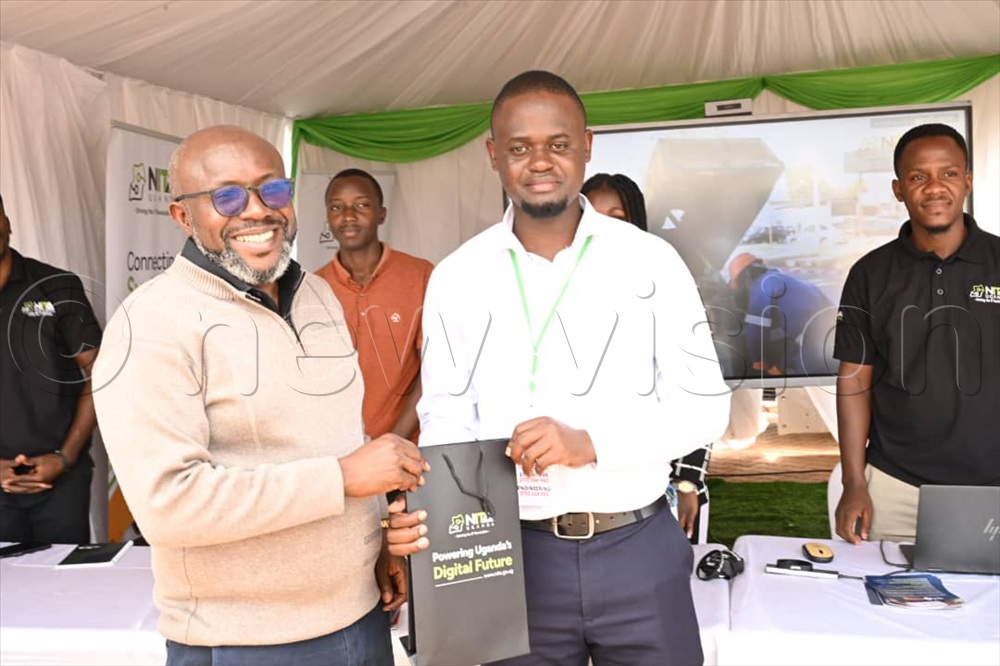 James Lutalo, the Technical Lead at NIITA-U with Don Wanyama, Vision Group CEO