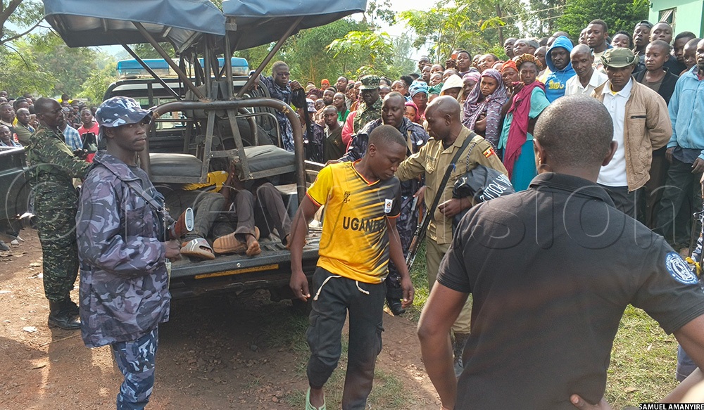 Some of the suspects who have been arrested.(Photo by Samuel Amanyire)