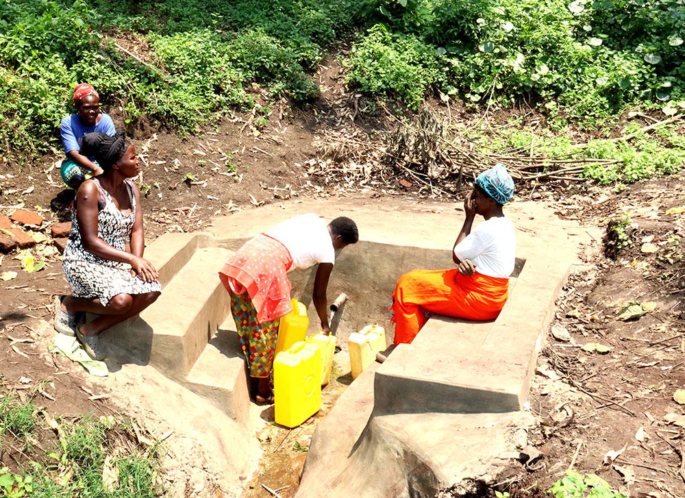 The new well built in Buhesi now provides clean water