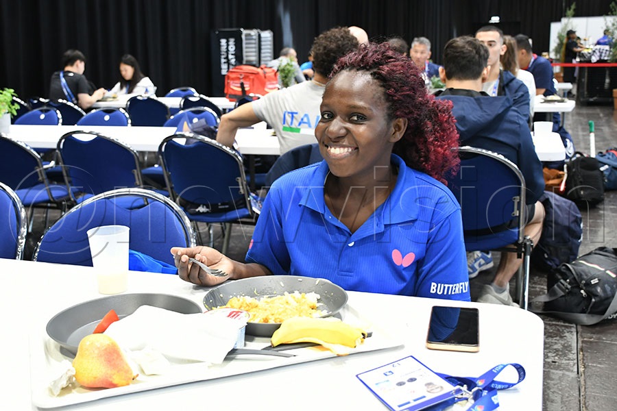 Iryn Wotanabeera enjoys lunch at the dining hall. Photo by Michael Nsubuga