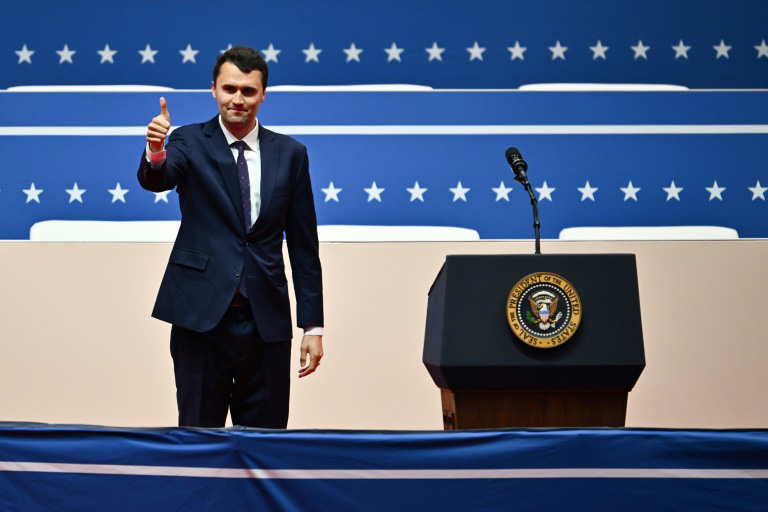 Kirk was hit while speaking at an event at Utah Valley University. (AFP photo)