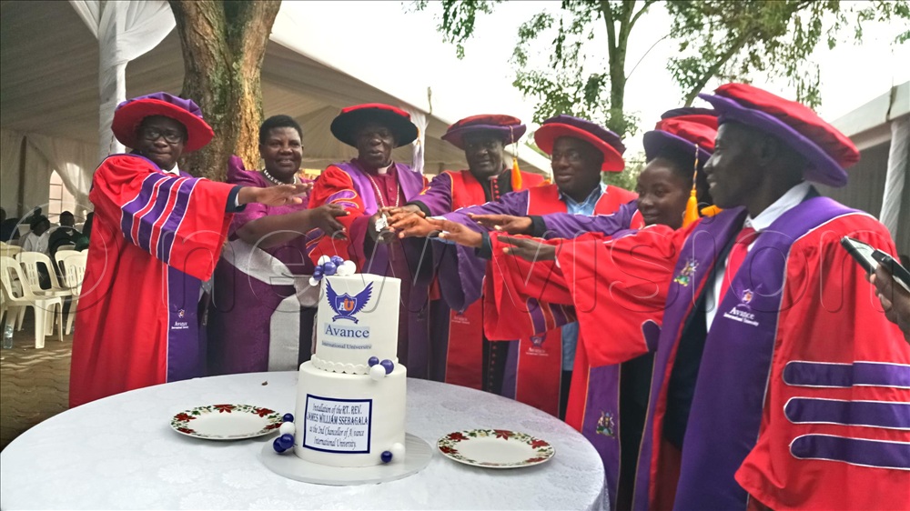 A cake was cut during the celebration. (Credit: Francis Emorut)