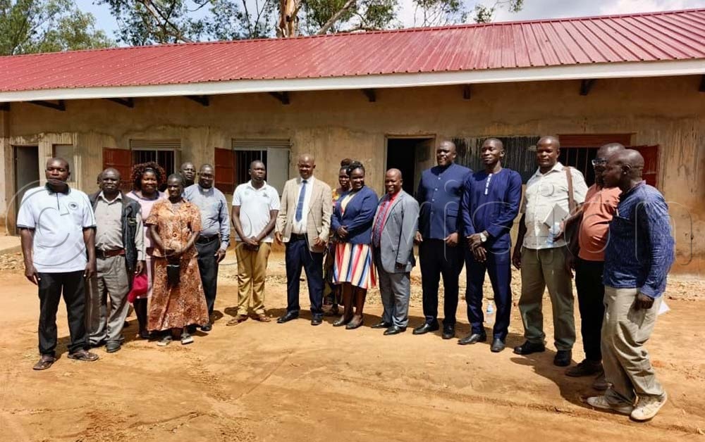 Omoro district local leaders at the Koro Abili Primary School. (Credit: Claude Omona)