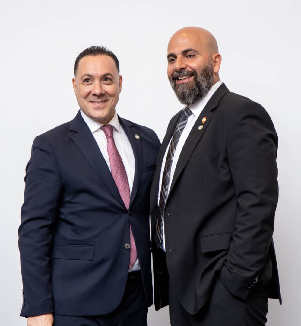  Yasser Ahmed as president of the community (right) and Jalal Elachkar as vice-president and head of public relations (left).