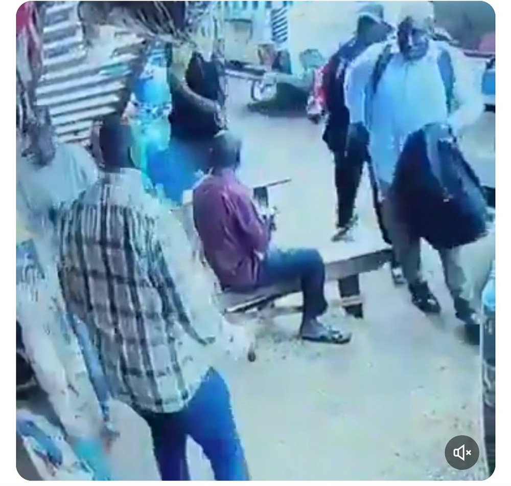 A screen grab of the viral CCTV video circulating on social media