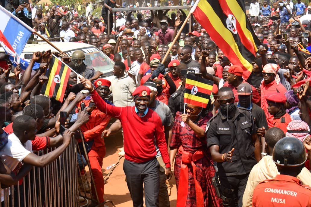 Bobi Wine ng'atuuka e Kaliro 