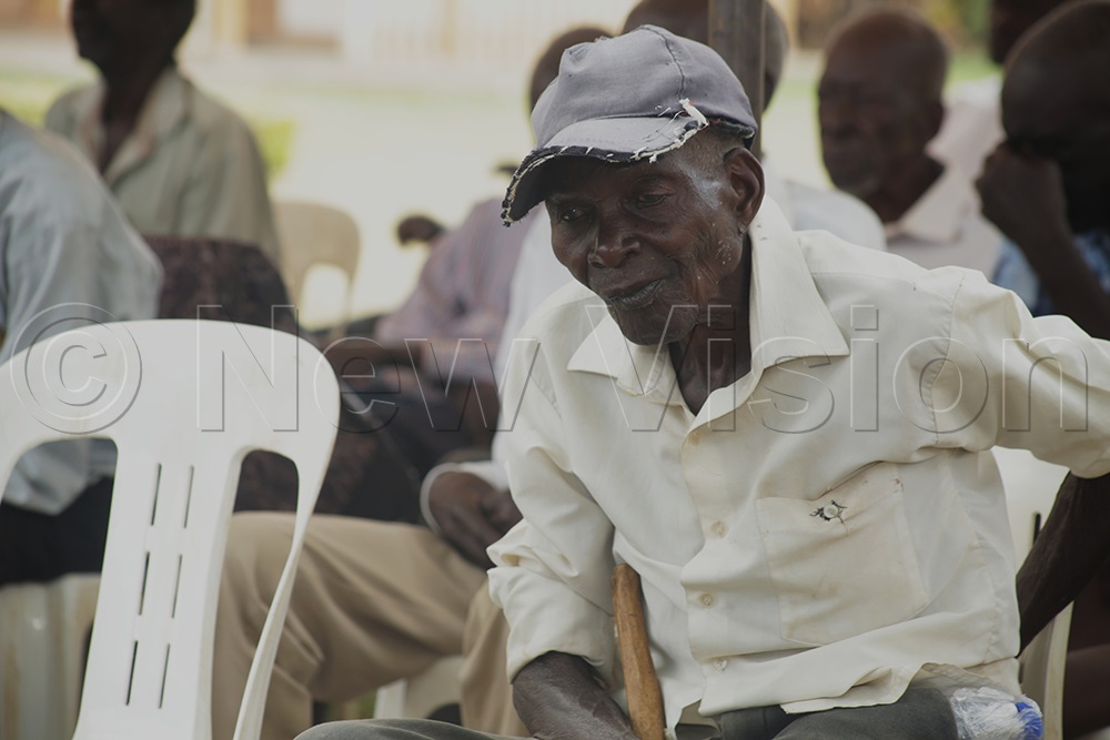 Joseph 'Yosepu' Ewangu speaking to New Vision in an interview where he urged for more mainstream support for the elderly in Uganda. (Photo By Javier Silas Omagor)