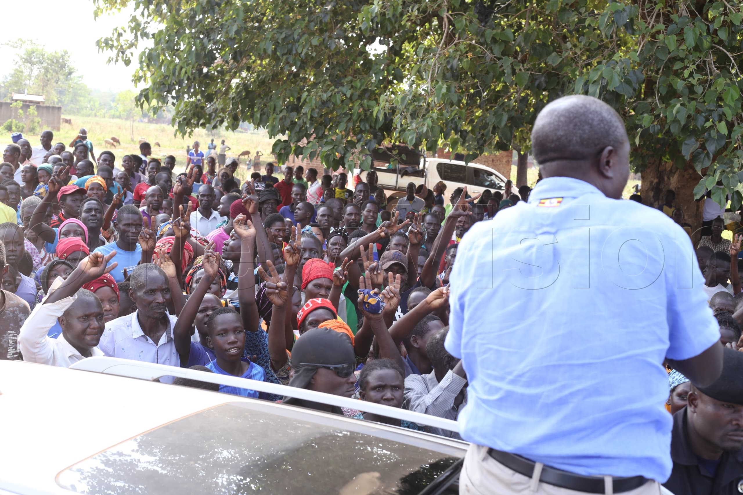 Nandala addressing supporters at his rally. (Credit: Alfred Ochwo)