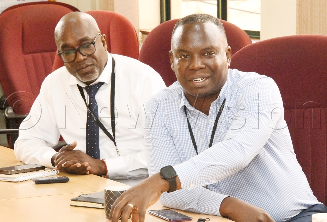 Michael Ssebowa, Editor, Bukedde newspaper (Right). (Credit: Mpalanyi Ssentongo)