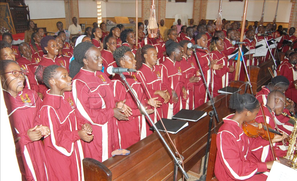Sacred Heart Lubaga Cathedral Choir leading the singing during the requiem mass for Pope Francis at the Cathedral on Friday, April 25, 2025.
