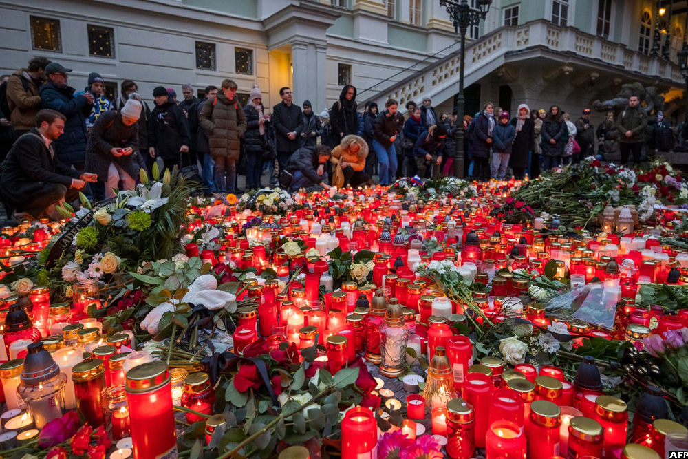 The gunman who opened fire at Prague's Charles University killed 13 people. (AFP Photos)
