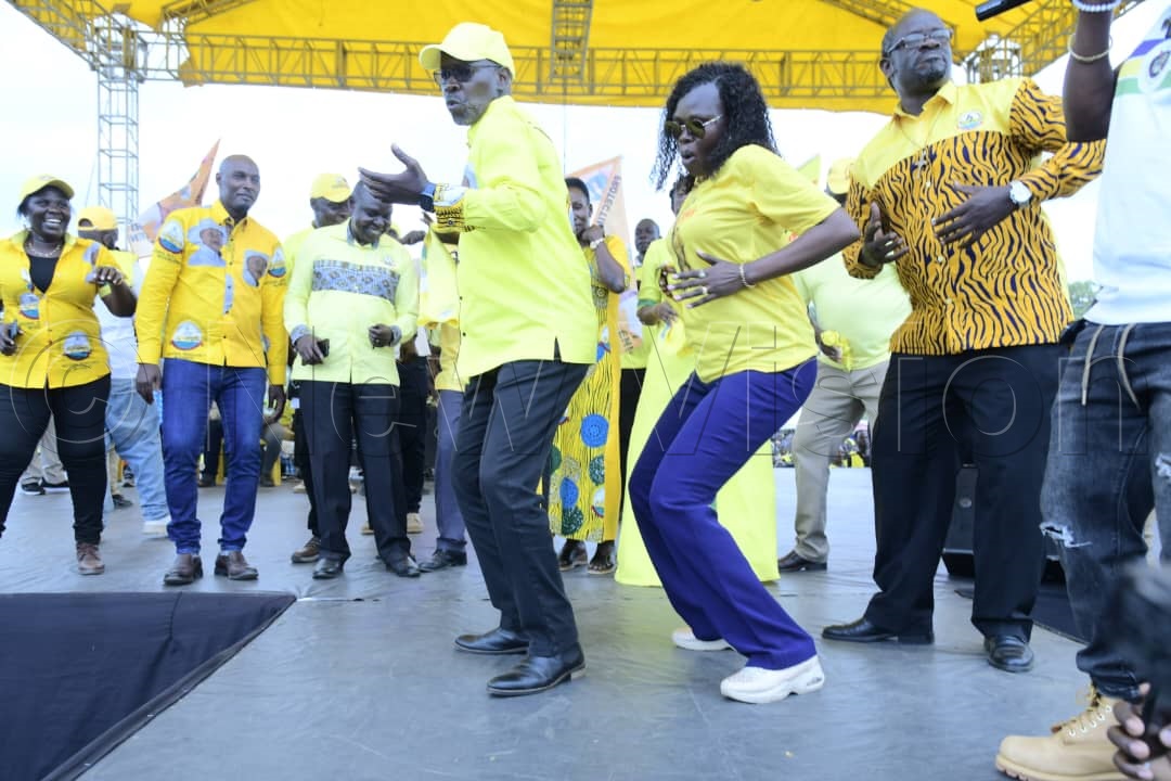 Ministers hitting the dance flow with their moves.