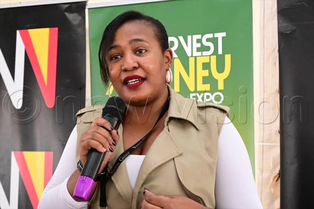 Lorraine Tukahirwa, Head of Marketing speaking during the event.