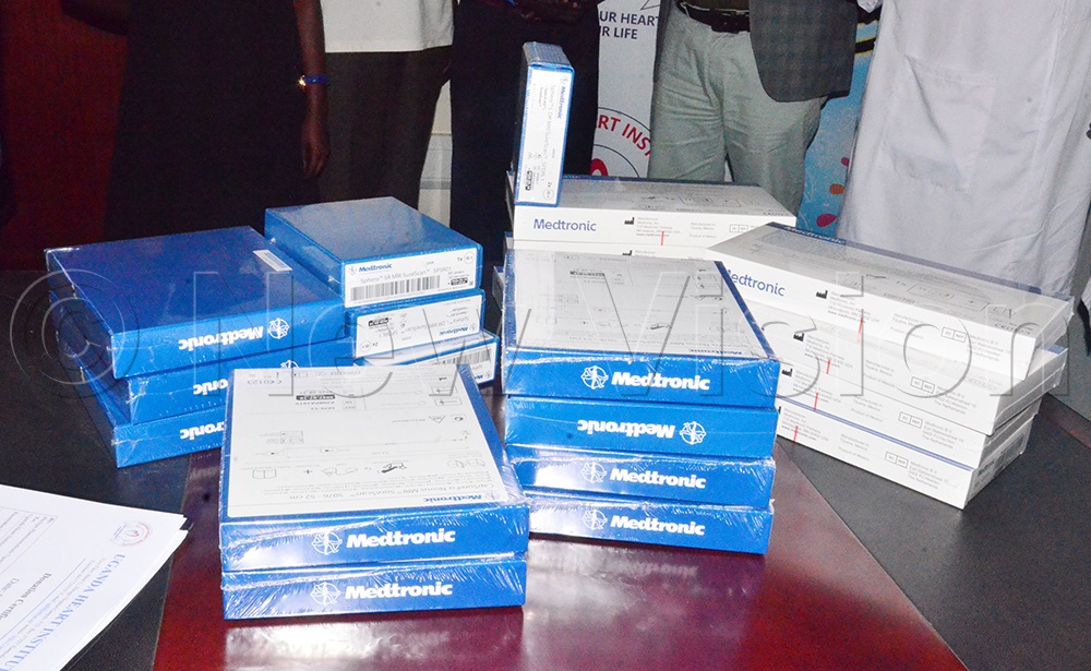 Electronic pacemakers being displayed at the Uganda Heart Institute. (Credit: Agnes Kyotalengerire)