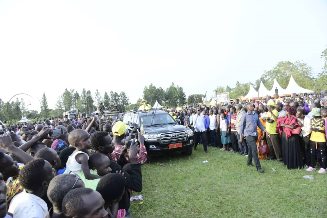 President Museveni at a recent rally in Lango sub-region. (File/ Eddie Ssejjoba)