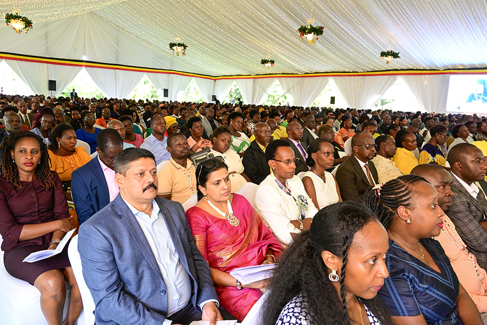 Some of the members of the guests who turned up for national thanksgiving prayers at State House Entebbe on Friday. (PPU Photo)