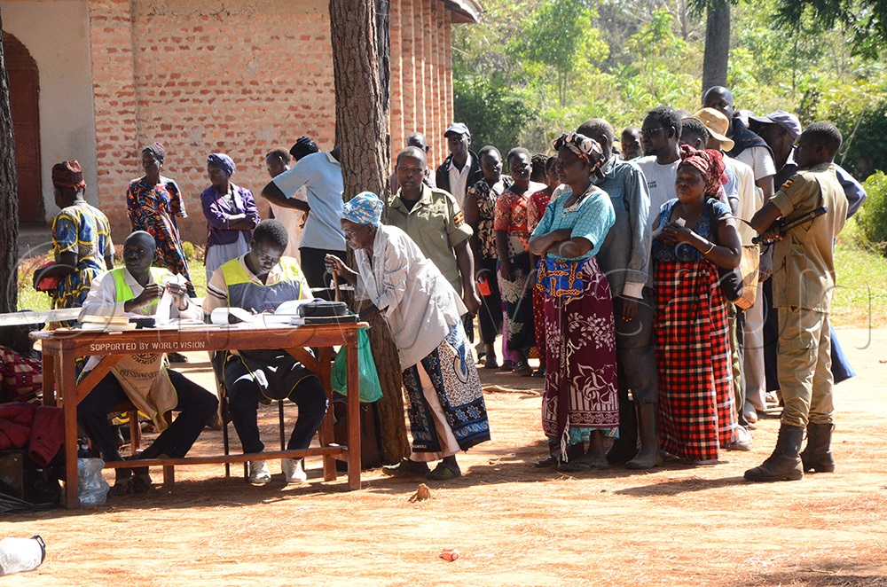 Omoro district electorates voting for their leaders in Omoro district during the just concluded polls. (Photo by Johnisani Ocakacon)
