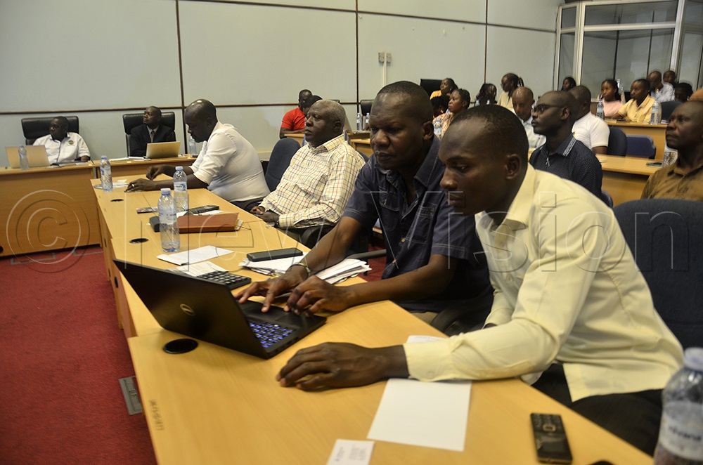Clearing and forwarding agents being tasked to popularise tax paying among their clients at UMI. (Photo by Titus Kakembo)