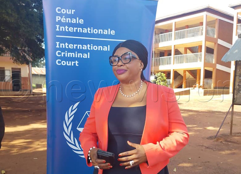 As the hearing began, ICC Outreach Officer for Uganda and Kenya, Maria Mabiti Kamara, clarified a key distinction for the audience. (Credit: Claude Omona)